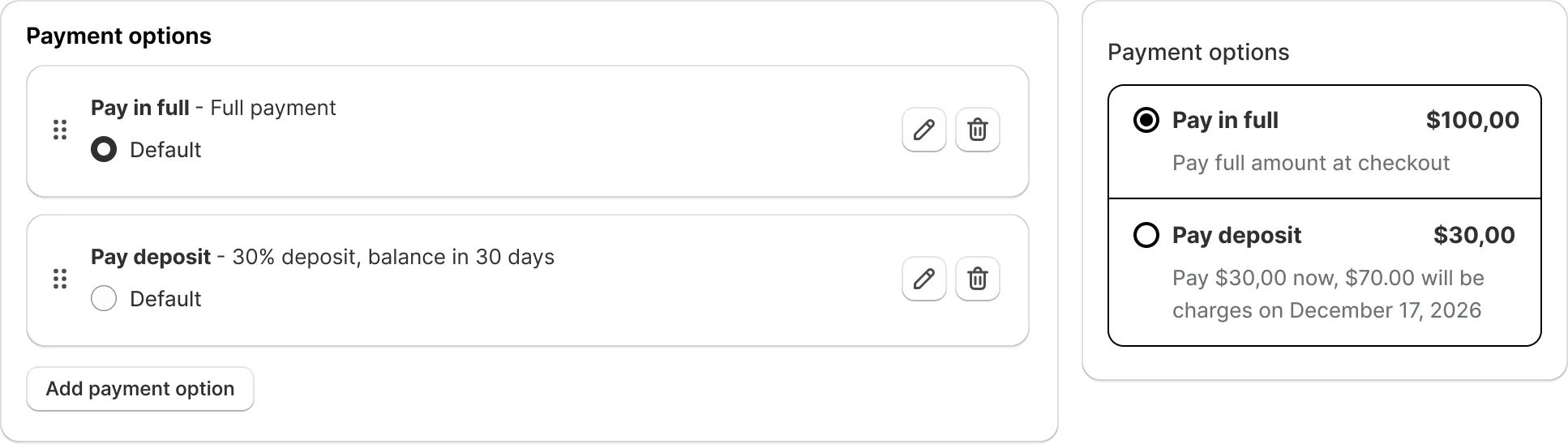 K1 Pre-Order v2.0 - Split Payments & Deposits – Revolutionary payment flexibility for pre-orders