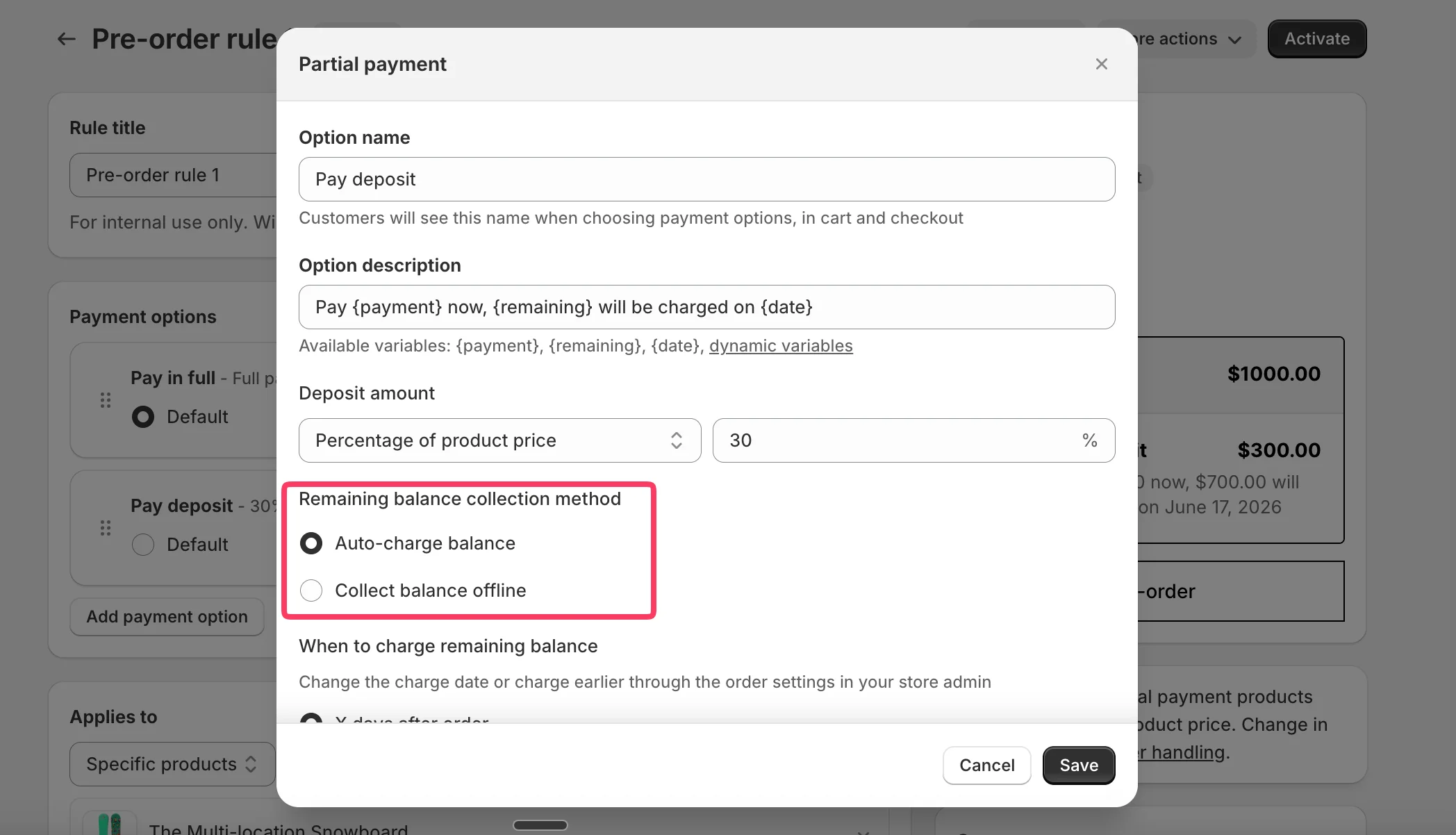 K1 Pre-Order v2.9 - Offline Balance Collection – Take deposits online, collect the balance offline