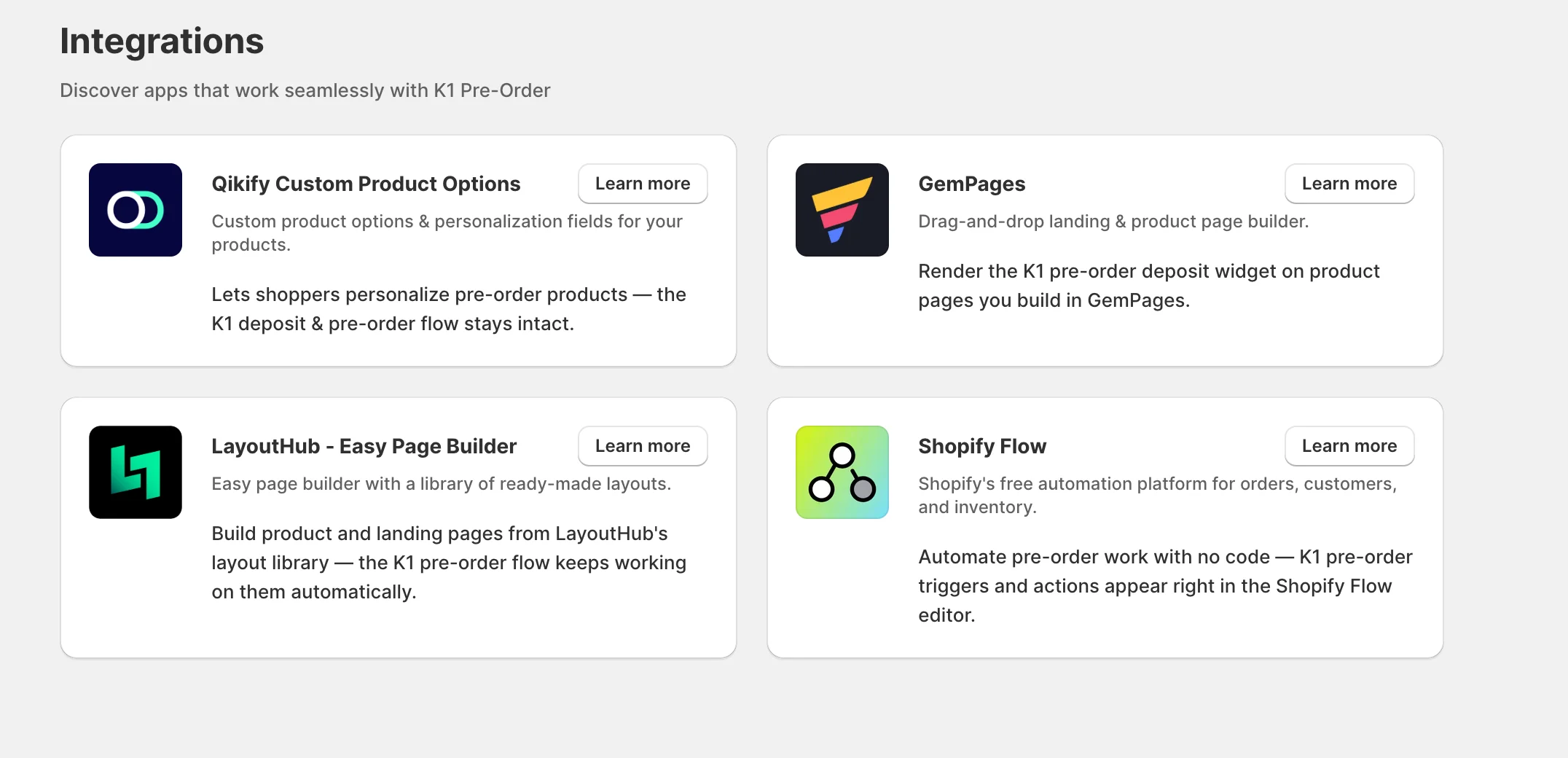 K1 Pre-Order v2.26 - LayoutHub Integration – Run pre-orders on pages built with LayoutHub