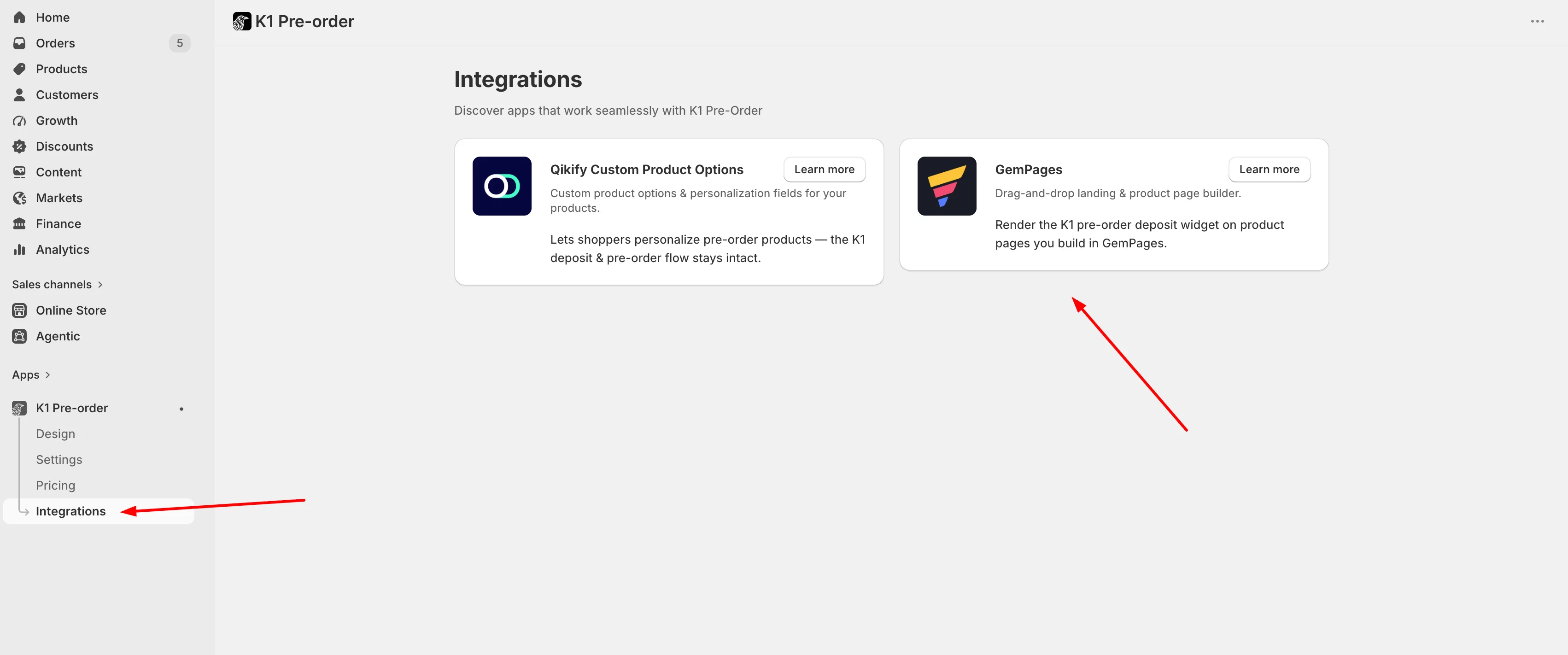 K1 Pre-Order v2.19 - GemPages Integration – Show your pre-order payment options on pages built with GemPages