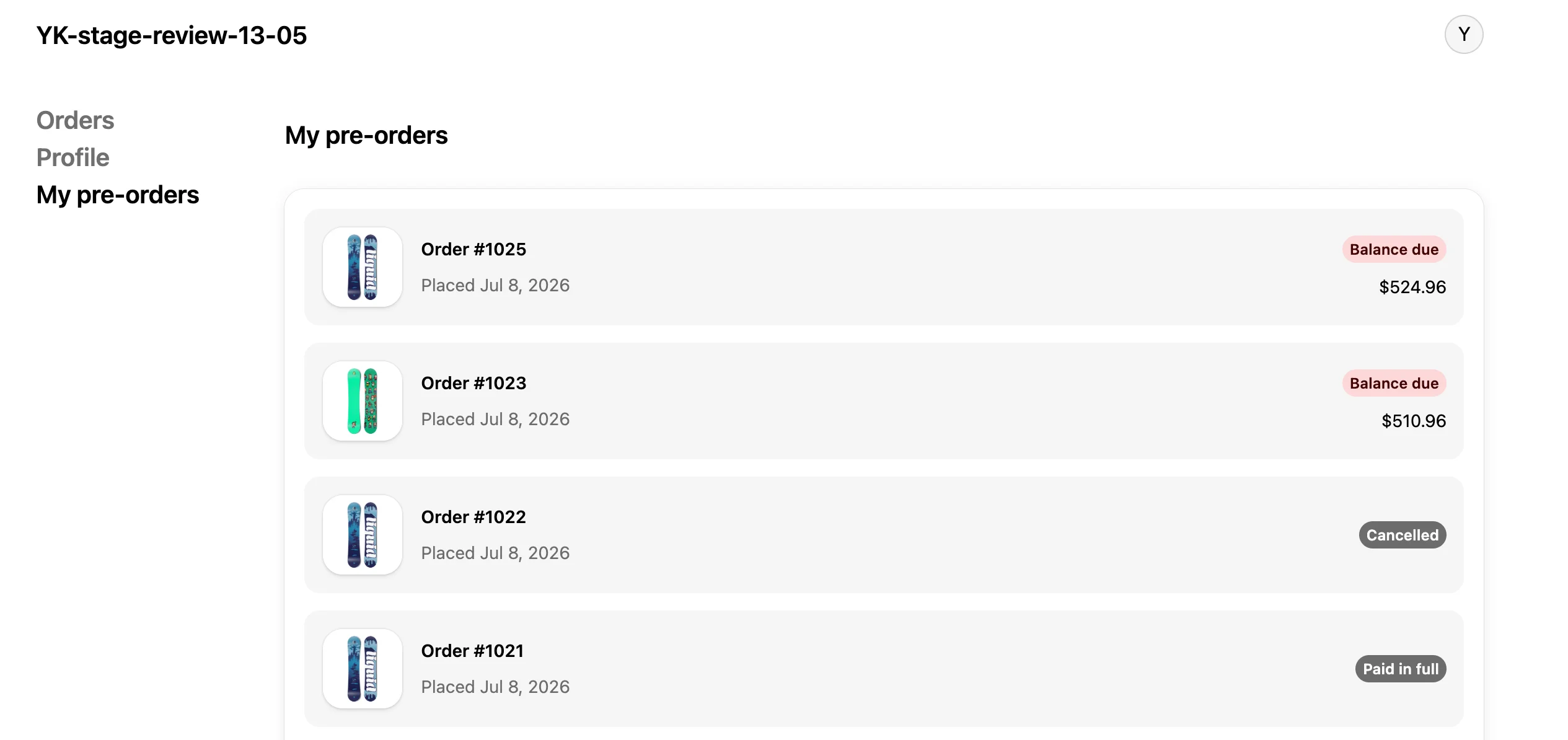 K1 Pre-Order v2.21 - Customer Accounts – Let customers view and manage their pre-orders themselves