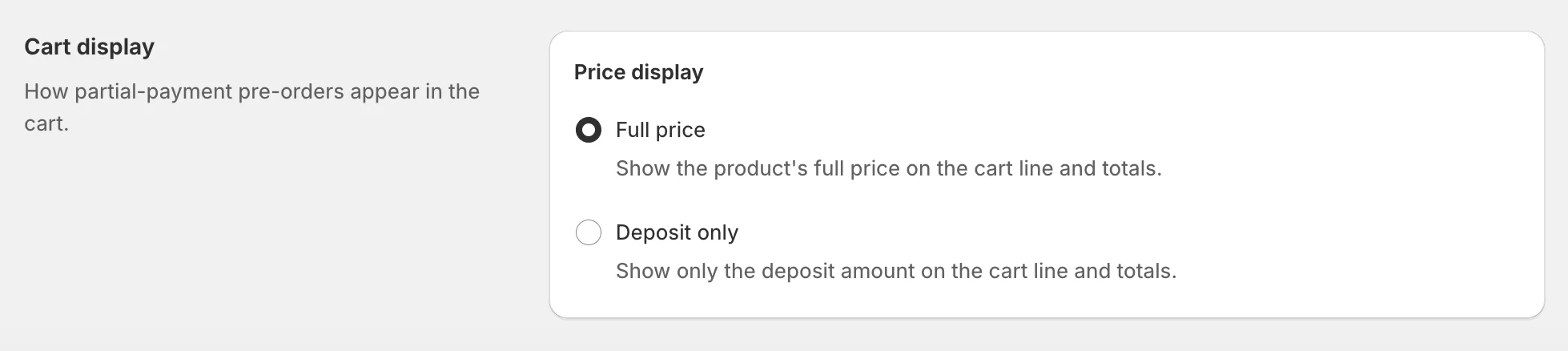 K1 Pre-Order v2.18 - Cart Price Display for Partial Payments – Show the deposit amount instead of the full price in the cart