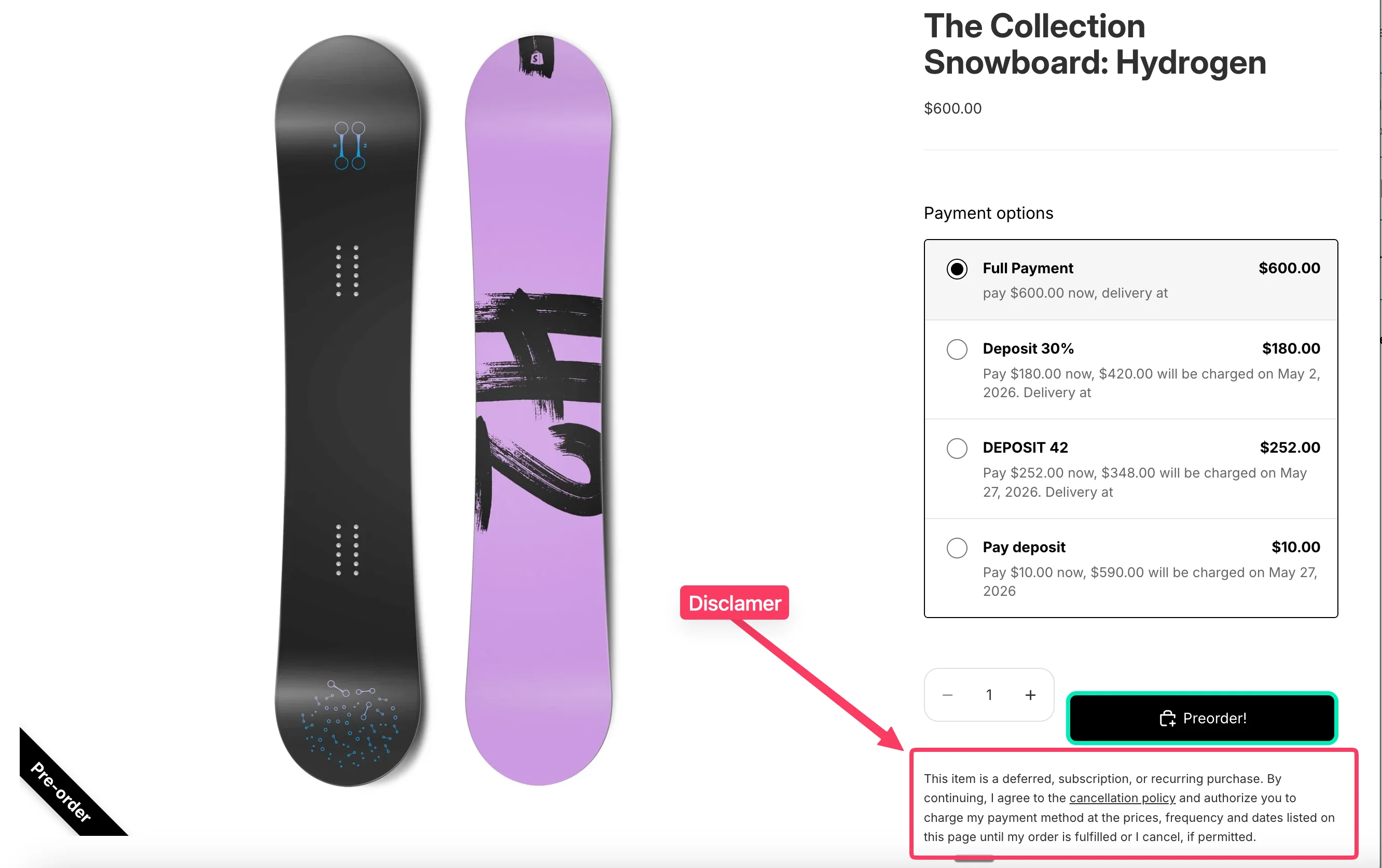 Customizing or Hiding the Cart Page Disclaimer Text - Image 1