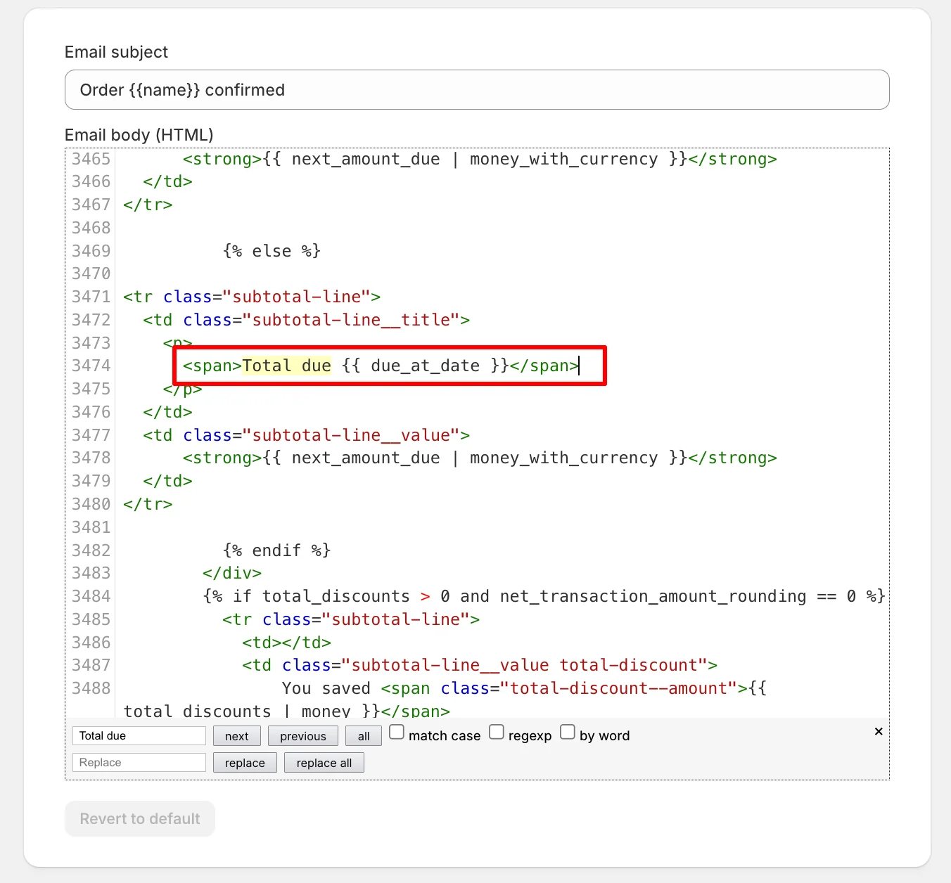 Editing Due Date and Deposit Text on Your Theme - Image 15