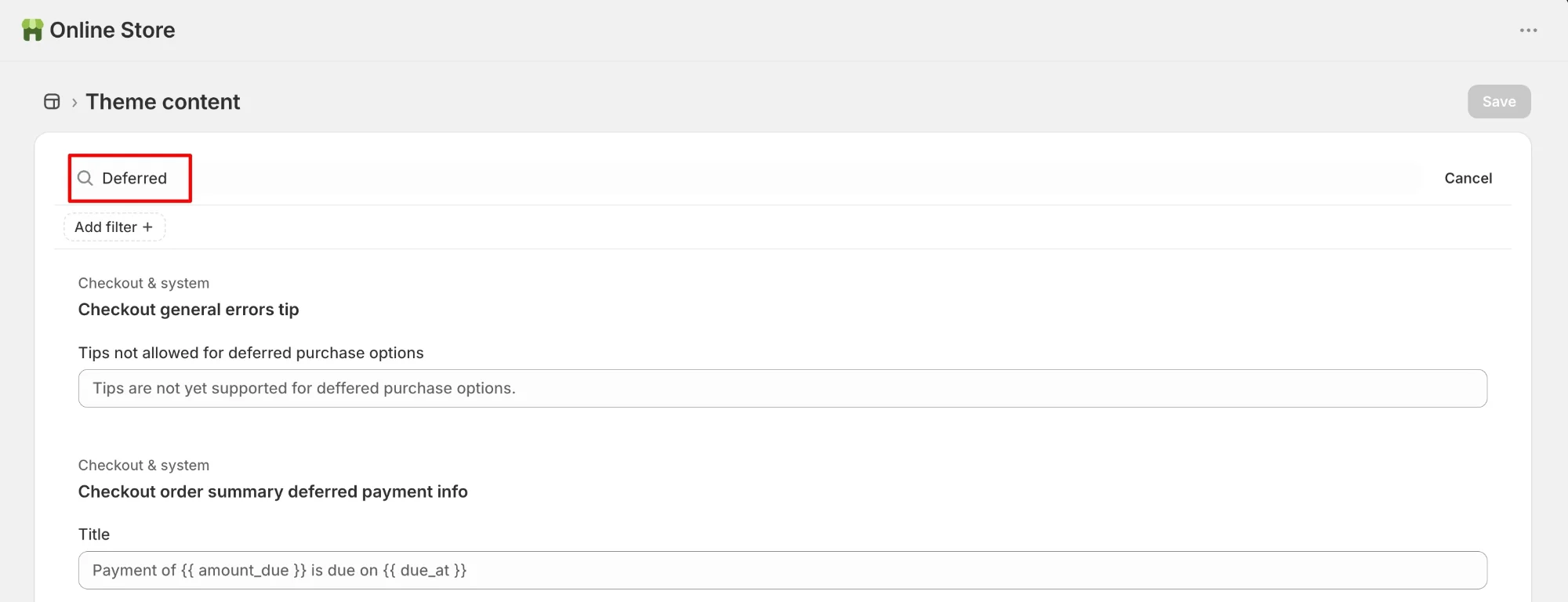 Editing Due Date and Deposit Text on Your Theme - Image 3