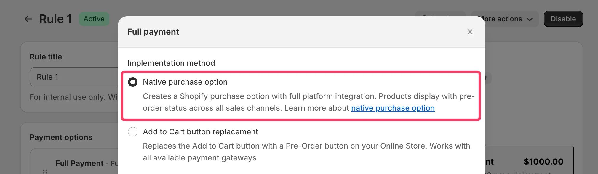 Native Purchase Options at Shopify - Image 2