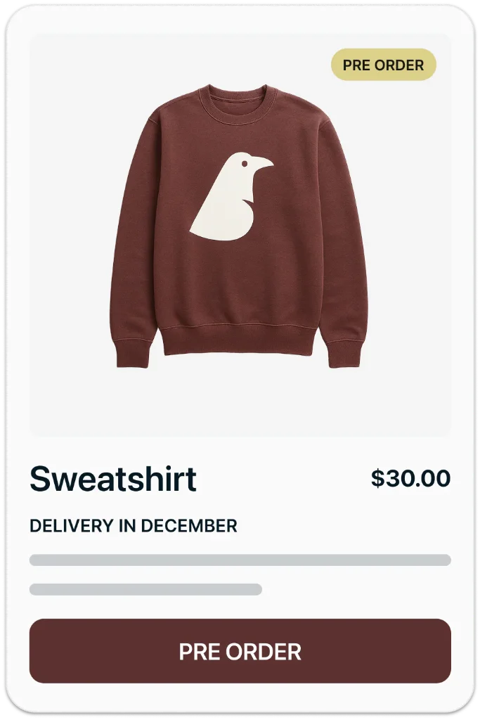 Sweatshirt Product Card